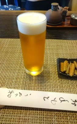ビールと骨カラと鰻①.JPG